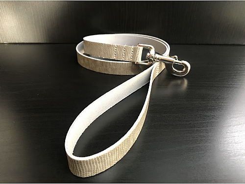 Grey Snake Skin - Real Leather Dog Lead - 110 cm